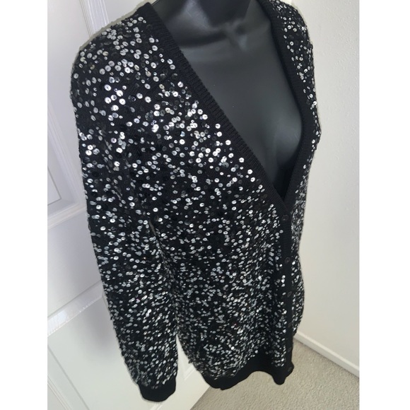 Alice & Olivia black grandpa cardigan sweater  –– NWT‼️ SALE - Picture 6 of 13